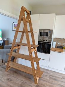 Wood A-Frame shelves