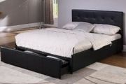 5ft kingsize leather bedframe with drawer!
