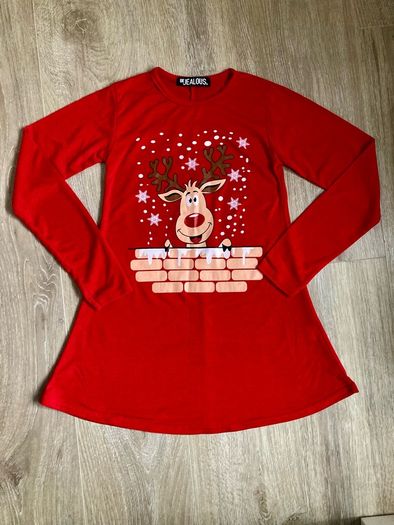 girls christmas jersey dress, 9-10y