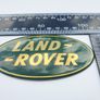 LAND ROVER Defender SVX Green and Yellow (gold) letters GRILL OVAL BADGE 105mm - 53mm 105  53 Image 7