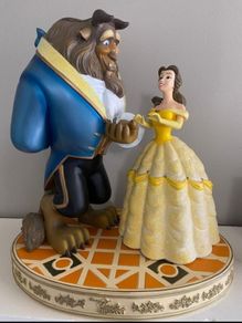 Large Disney parks beauty and the beast statue