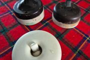 Vintage 3 bakelite original salvaged light switches