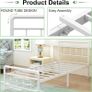 Single Bed Frame 3ft with Headboard and Footboard, Single Metal Bed Frame 46 cm High with Steel Slats Support, Noise Free, Easy Assembly, White Image 4