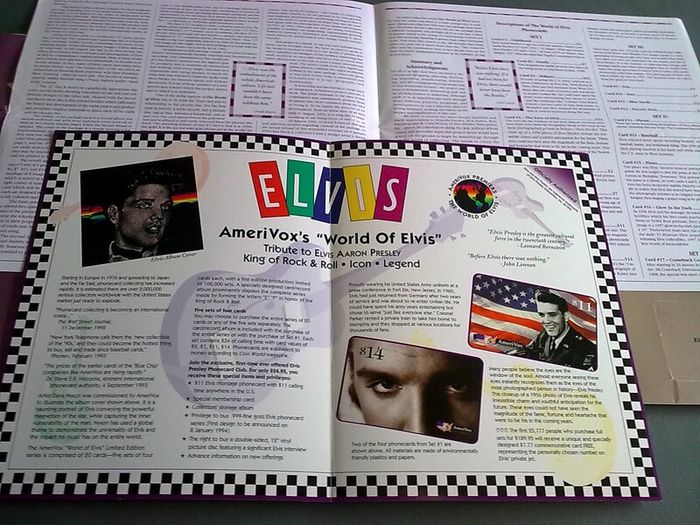 The World of Elvis AmeriVox callcard collection Elvis Presley