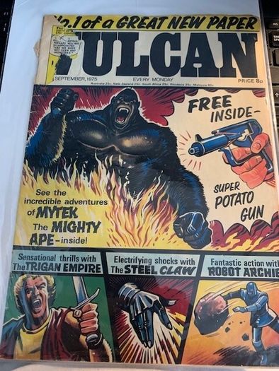 Vulcan Comic #1 nice copy Trigan Empire Robot Archie 1975 RARE.