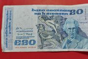 Irish 1981 "YEATS" Twenty pound note in .Fine condition