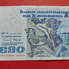 Irish 1981 "YEATS" Twenty pound note in .Fine condition