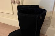 Black Bearpaw Leather Suede Sheepskin Wool Boots