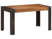 Dining Table 140x70x76 cm Solid Rough Mango Wood