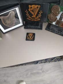 irish placks and picture and coaster
