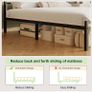 Metal Double Bed Frame with Headboard and Footboard | Fits 135 x 190 cm Mattress, Steel Slats Support, 30 cm Storage Space Underbed, Noise Free, Easy Assembly, Black Image 7