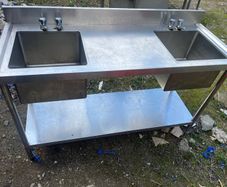 double sink stainless steel