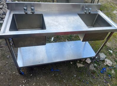 double sink stainless steel
