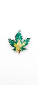 Signed Enamel Silver Brooch