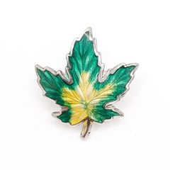 Signed Enamel Silver Brooch