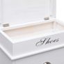 Shoe Cabinet White 50x28x98 cm Paulownia Wood Image 6