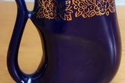 Porcelain Sippy Cup, Cobalt Blue and Gold