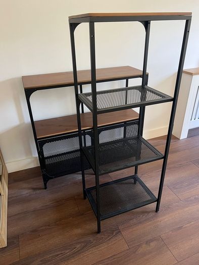 Two storage/shelving units