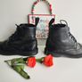 Dr Martens Delphine Black Leather Wingtip Combat Ankle Boots Size UK5 EU38 US7 Image 7