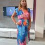 CHIFFON pleated envelope dress Image 3