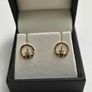 10ct Yellow Gold Claddagh Stud Earrings Image 2