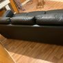 3 Seater Black Leather couch Image 2
