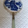 Vintage Chinese Porcelain Enamel Vanity Mirror Image 6