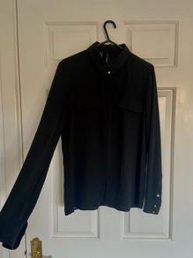 MANGO black flowing shirt size xs