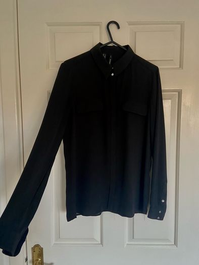 MANGO black flowing shirt size xs