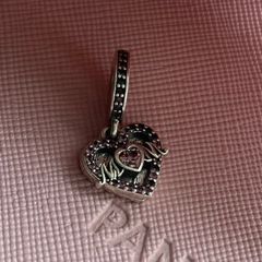 Pandora Heart & Mum Dangle Charm-good condition
