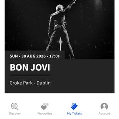 Bon Jovi 2 seated tickets Croke Park