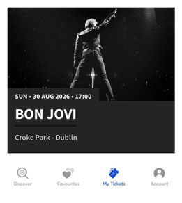 Bon Jovi 2 seated tickets Croke Park