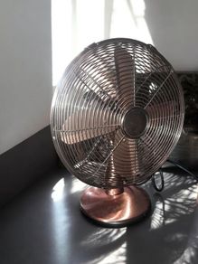 Large copper table fan