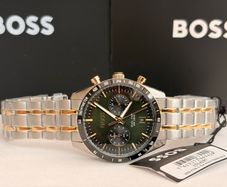BOSS Tourmaster 41mm Mens Watch Green 1514287