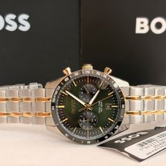 BOSS Tourmaster 41mm Mens Watch Green 1514287