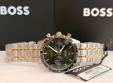 BOSS Tourmaster 41mm Mens Watch Green 1514287