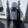 2 Jbl jrx 215 speakers and stands Image 3