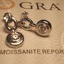 Rhodium Plated Sterling Silver Moissanite Drop Earrings Image 8