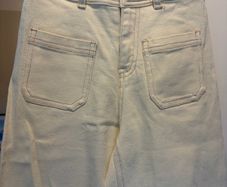 Leigh Tucker Willow Girls Cream/Lemon Wide Leg Jeans (7-8 Years)