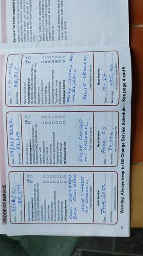 Audi 80 B4 full service history