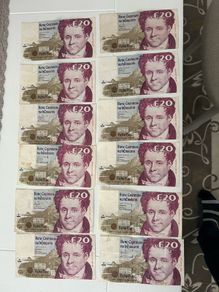 Old Irish Banknote rare At 27 euro each 20 pound note 12pc 1995, two 1993, two 1999, 1992,1994