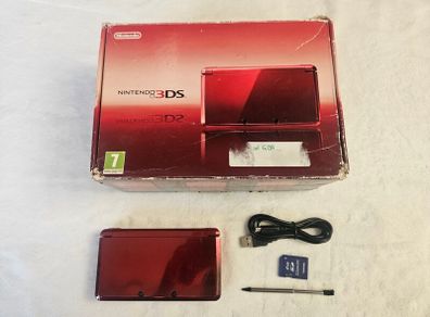 Boxed Nintendo 3DS metalic red