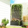 Planter with Trellis, Flower Box, with Privacy Screen, for Climbing Plants, Metal, 90 x 37.5 x 180 cm, black Image 4