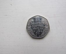 Beatrix Potter 150th Anniversary 50 pence coin 2016