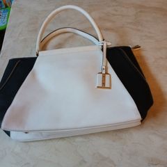 Large Handbag - Navy/White Colour . Size 17" x 11"