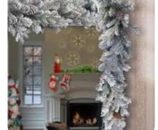9 ft Snowy Dorchester Luxury Garland
