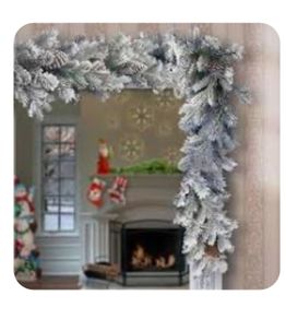 9 ft Snowy Dorchester Luxury Garland