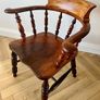 19th Century Antique Smokers Bow Armchair Image 4