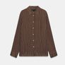Fab Zara Brown and White Stripe Cotton Oversized Shirt Image 9