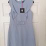 Pale Blue Sleeveless Bow Dress V by Very Image 2